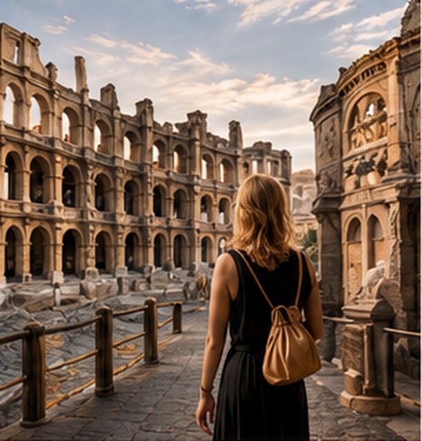 Traveler exploring historic European architecture